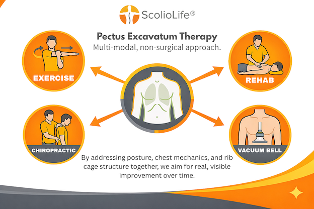 ScolioLife multi-modal non-surgical pectus excavatum approach